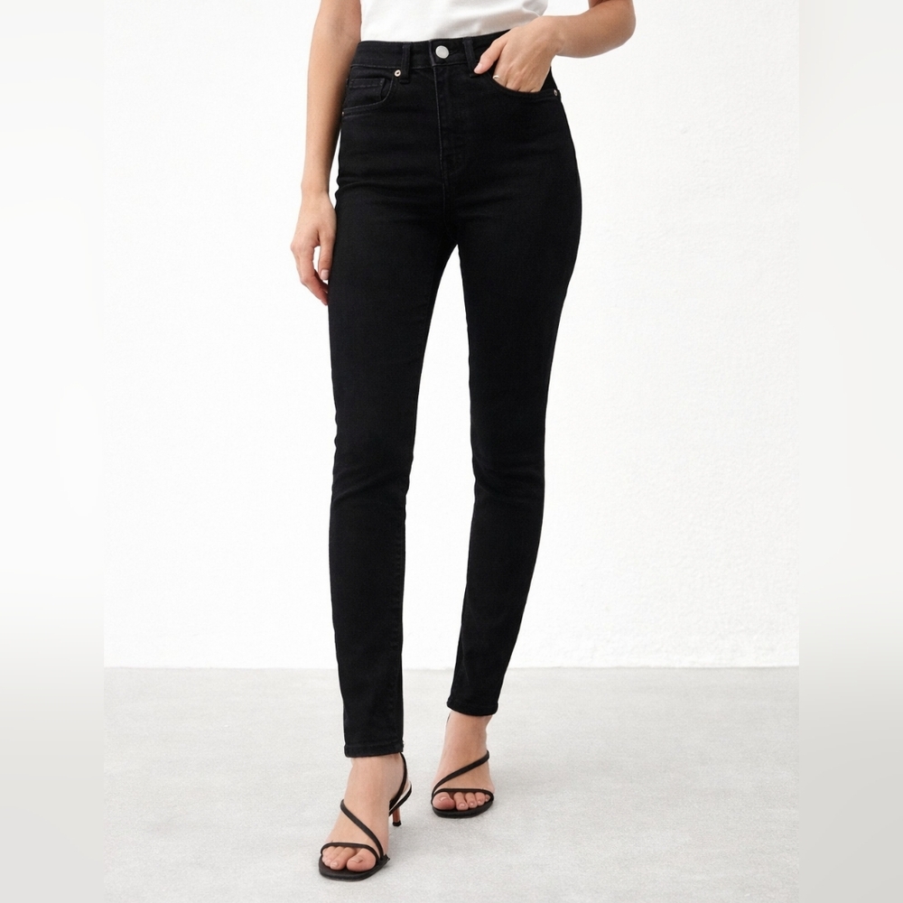 ZARA Black Skinny Jeans Women’s Size 4 High Rise Stretch Denim